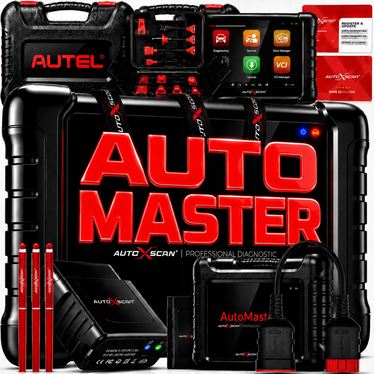 DIAGNOSTIC TESTER Autel+OBDI/OBDII 2CASE 2L AKT.GATES SGW