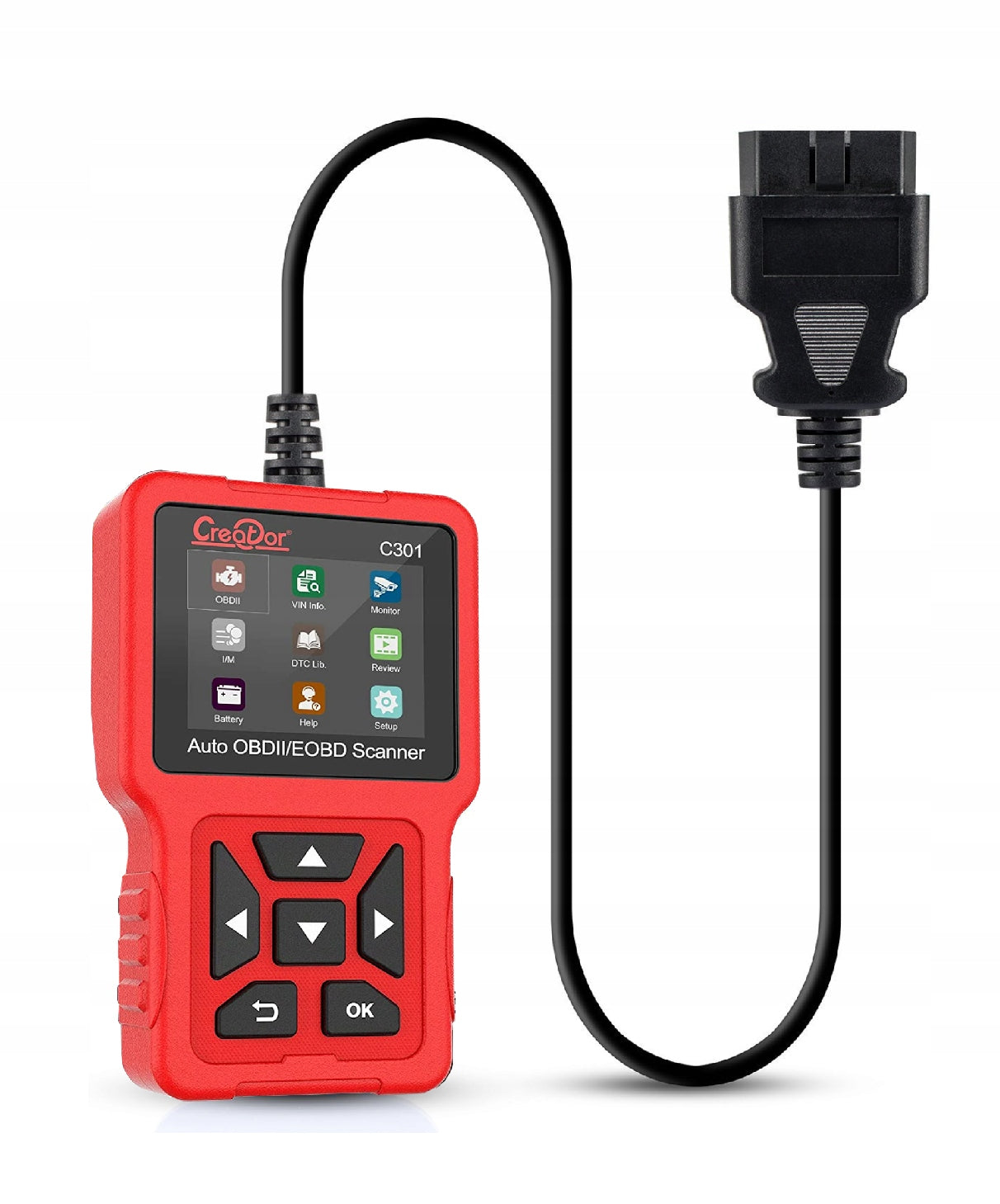 DIAGNOSTIC TESTER CREATOR C301 Polish LANGUAGE all cars OBD2 Manufacturer code C301