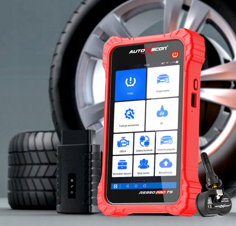 DIAGNOSTIC TESTER + PROGRAMMER TPMS AUTOXSCAN RS950 PRO TS Polish Brand AutoXscan