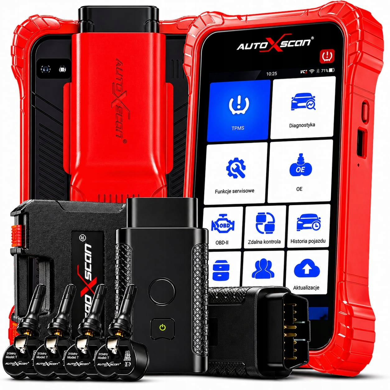 DIAGNOSTIC TESTER + PROGRAMMER TPMS AUTOXSCAN RS950 PRO TS Polish
