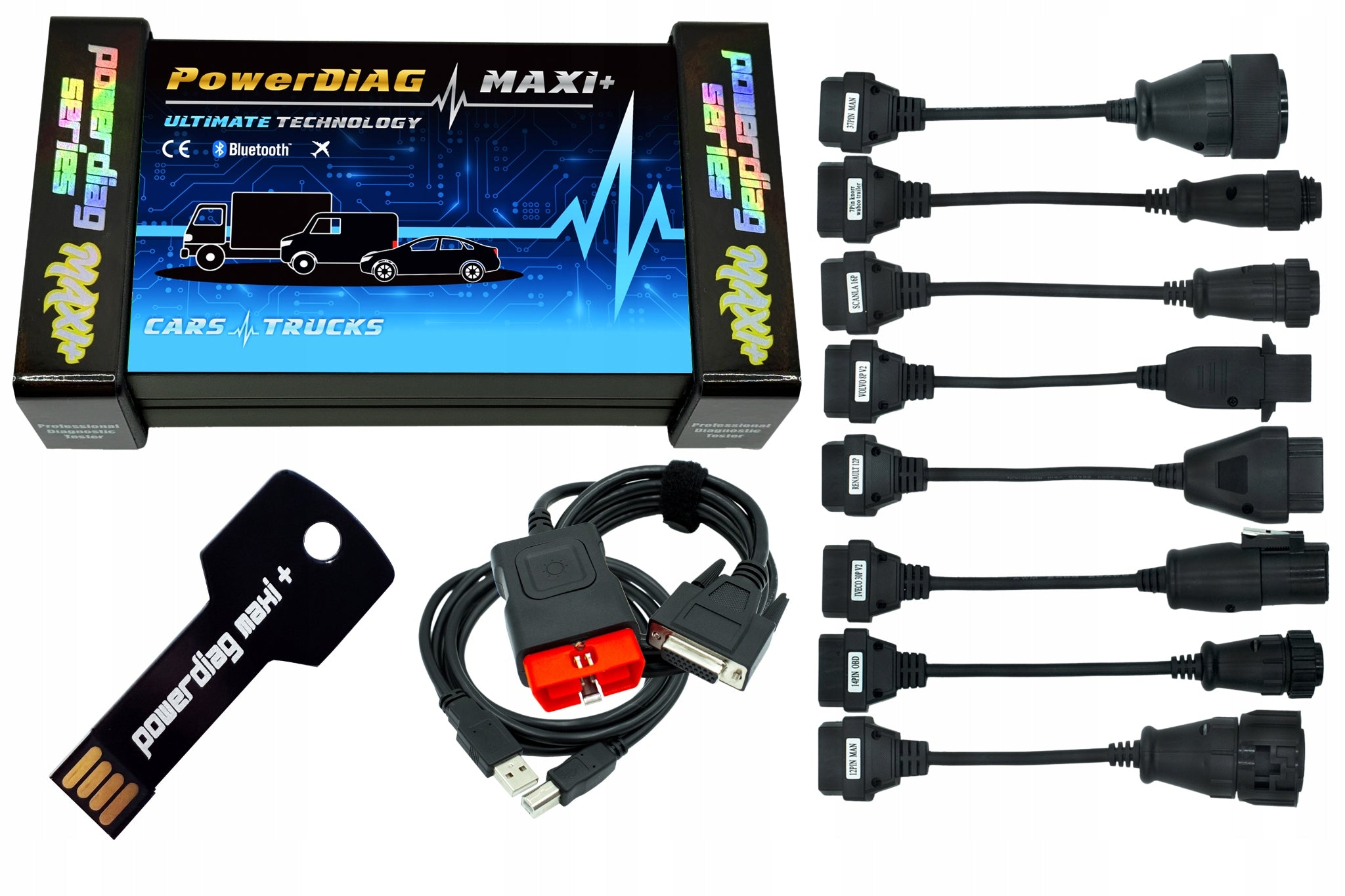 DIAGNOSTIC TESTER PowerDIAG MAXI+ ULTIMATE + 8 CABLES