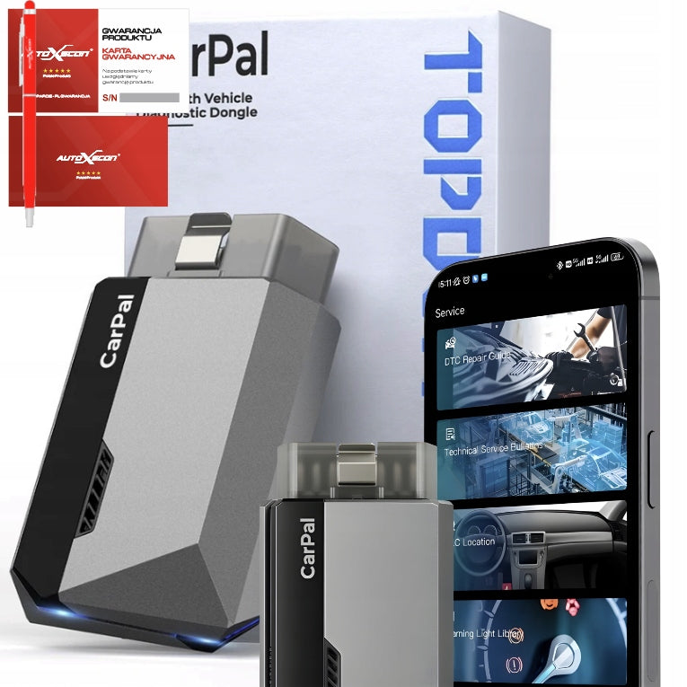 DIAGNOSTIC TESTER TOPDON CarPal+OBD2 ALL SYSTEMS FEATURES SERVICE PL Brand Topdon