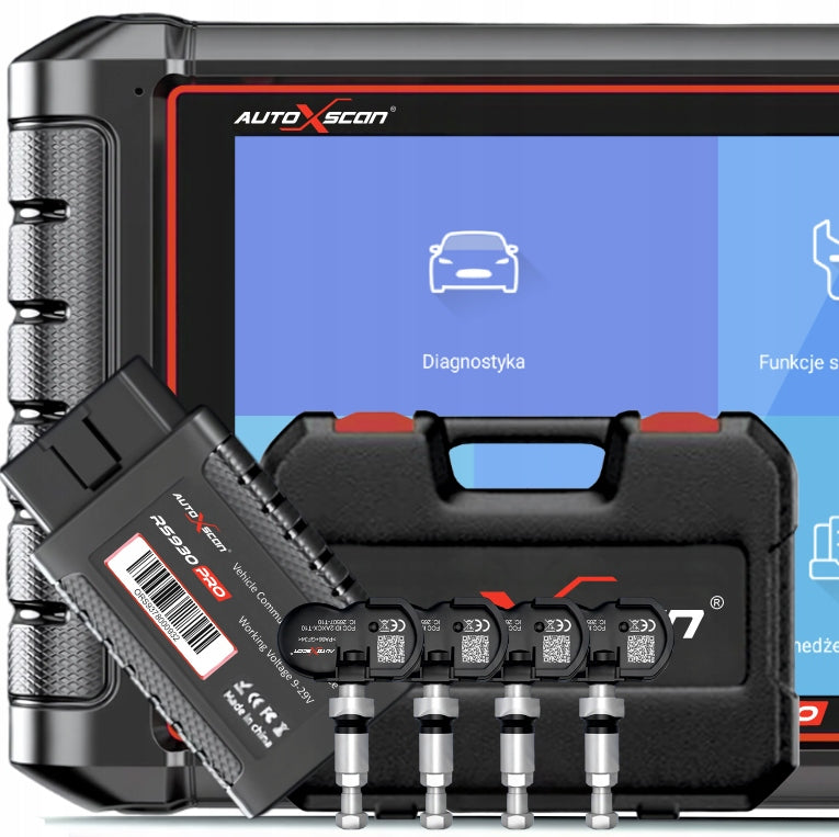 DIAGNOSTIC TESTER + TPMS AUTOXSCAN RS930PRO 4 TPMS 3 SENSORS Manufacturer code RS930PROTSV3+4xCZUJNIK TPMS