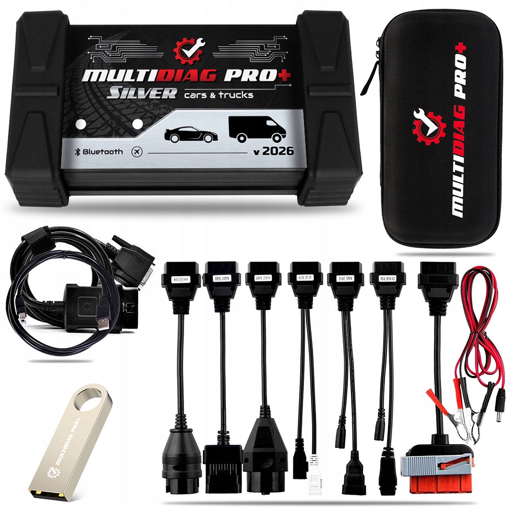 DIAGNOSTIC TESTER UNIVERSAL MULTIDIAG PRO+ 8 CABLES SILVER BLUETOOTH PL