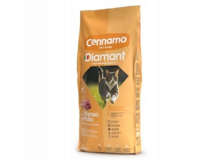 DIAMANT PREMIUM MICIO MANZO POLLO BEEF WITH CHICKEN 15KG