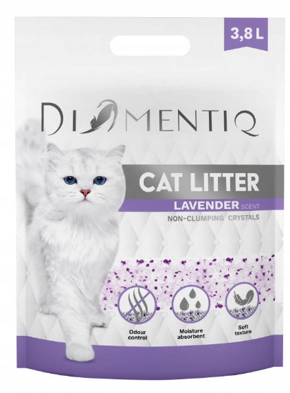 DIAMENTIQ Lavender Non-Clumping 3,8Lx4 SILICONE Litter Brand Diamentiq