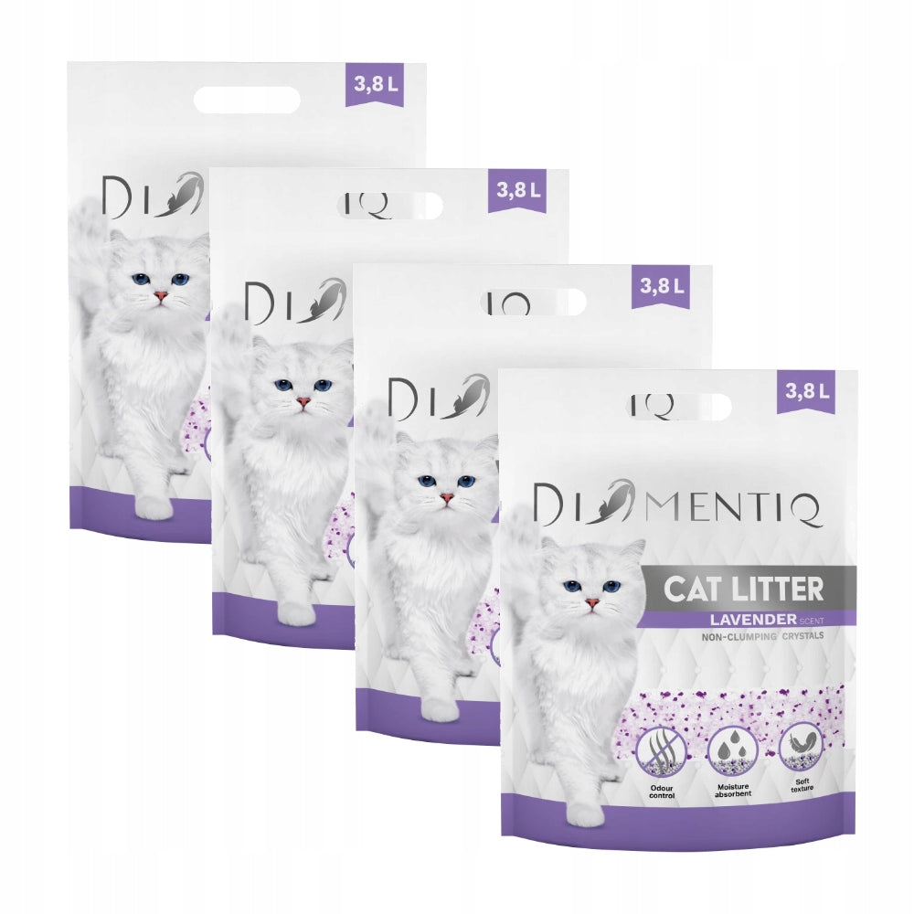 DIAMENTIQ Lavender Non-Clumping 3,8Lx4 SILICONE Litter