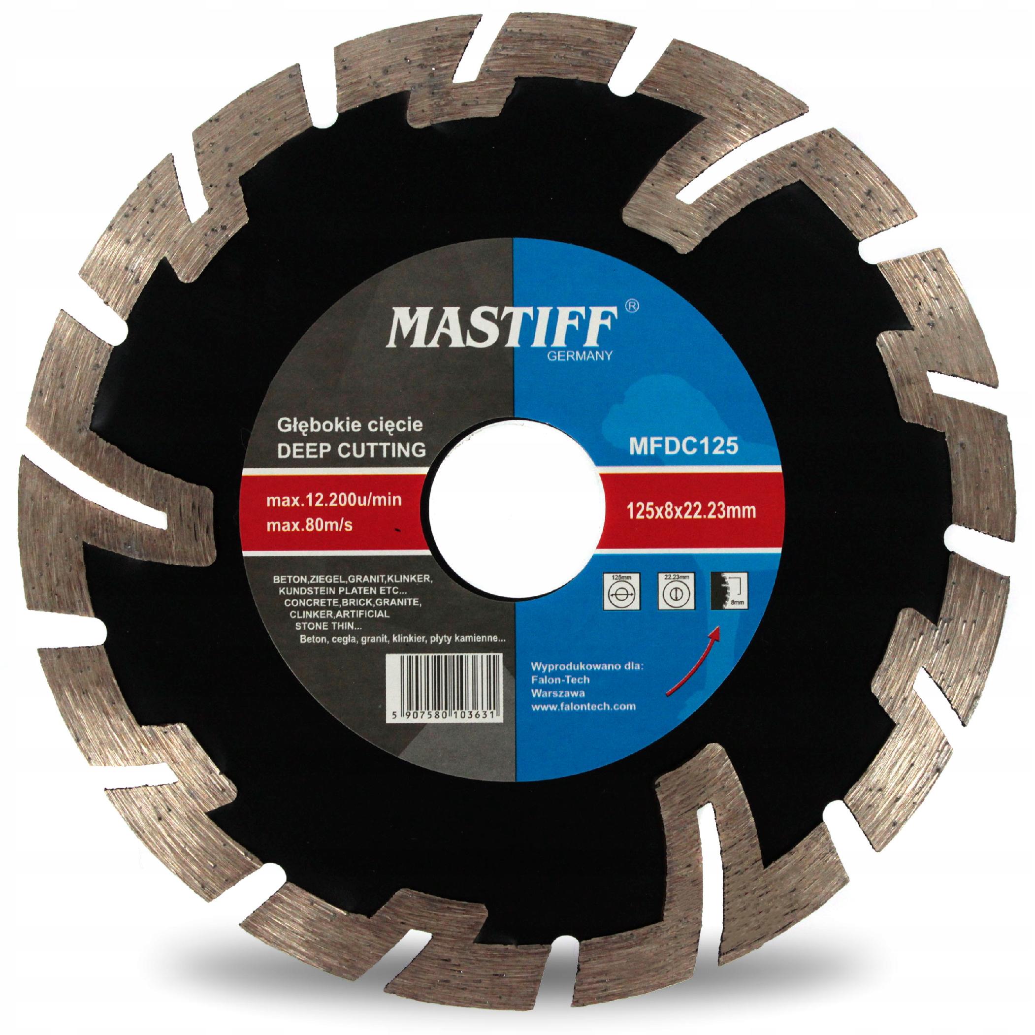 DIAMOND BLADE 125 x 22,2 DEEP CUT Mastiff