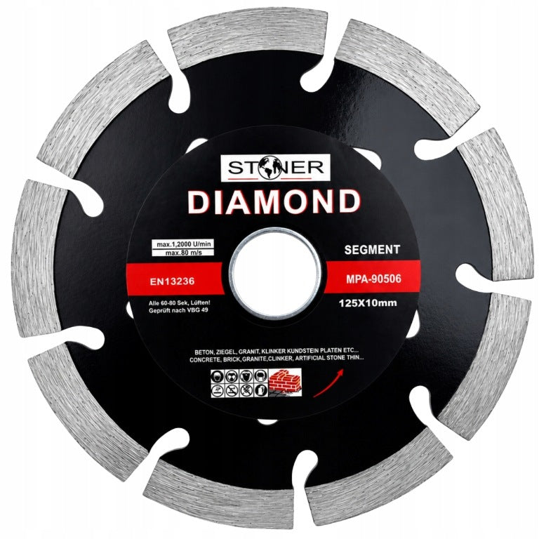 DIAMOND BLADE 125MM FOR CONCRETE CUTTING CUBES CUTTING BRICK SEGMENT Brand Allbe