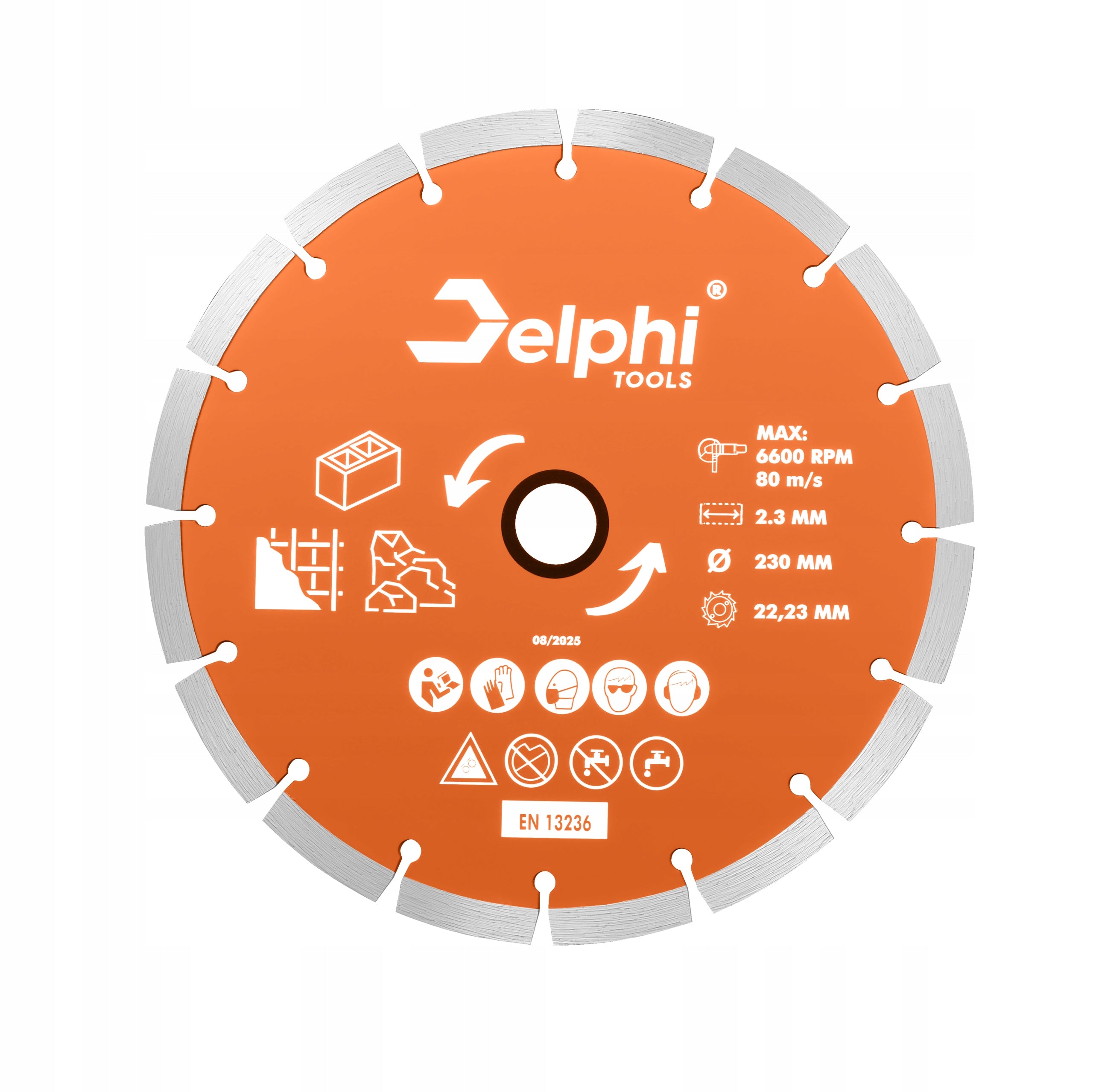 DIAMOND BLADE 230 mm FOR CUTTING BLOCKS CONCRETE REINFORCED CUBES 22,23mm Disc type cutting