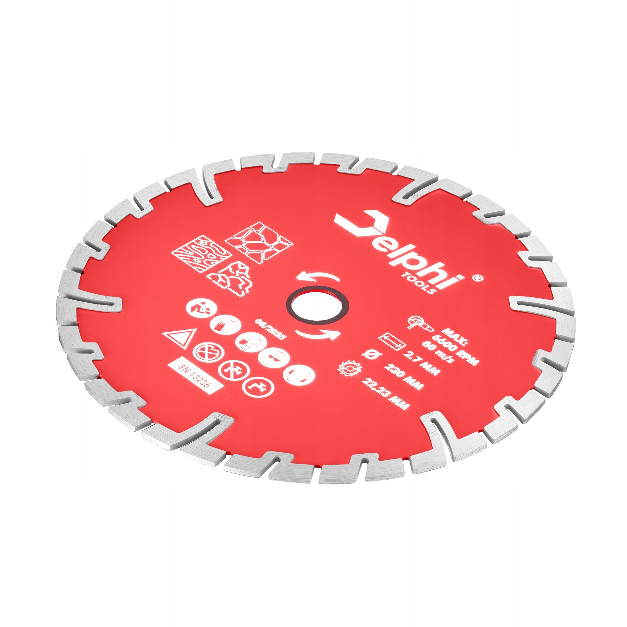 DIAMOND BLADE 230mm FOR CUTTING CONCRETE BRICK STONE CUBE 230x22,23 Manufacturer code Tarcza do Betonu Kamienia 230x22,2mm Redukcja