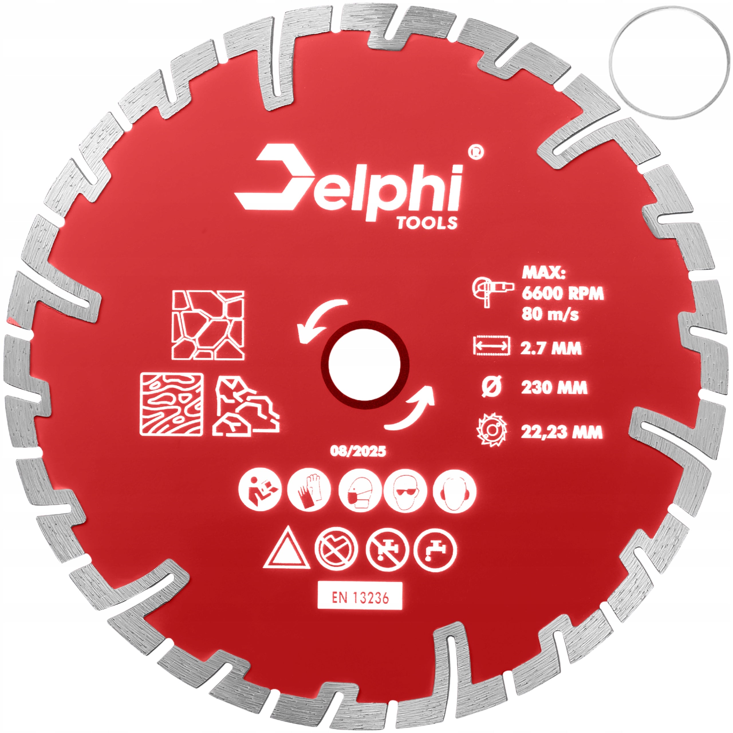 DIAMOND BLADE 230mm FOR CUTTING CONCRETE BRICK STONE CUBE 230x22,23