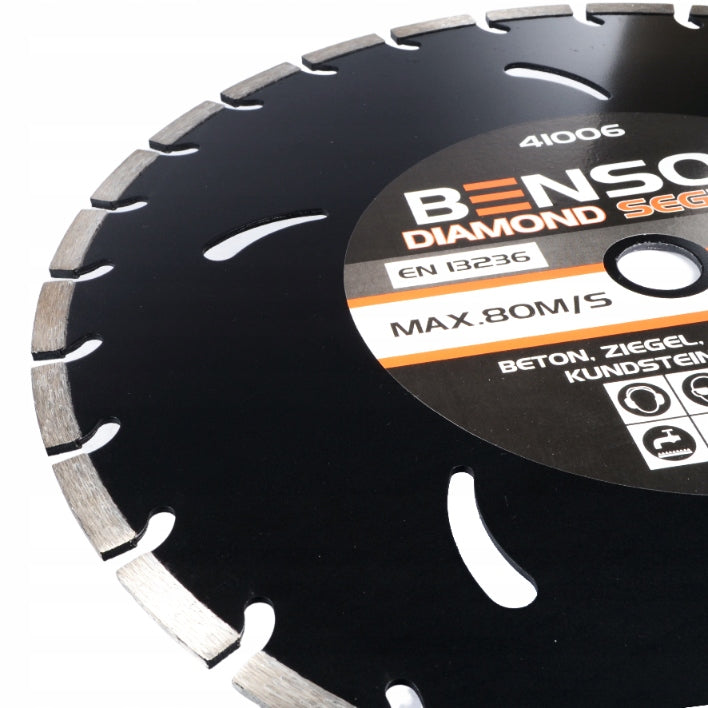 DIAMOND BLADE BENSON 400X10X25,4 SEGMENT Hole diameter 25,4mm