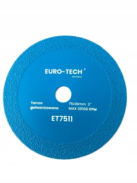 DIAMOND BLADE FOR CUTTING/GRINDING GLASS,CERAMICS 75x10mm Brand Eurotech