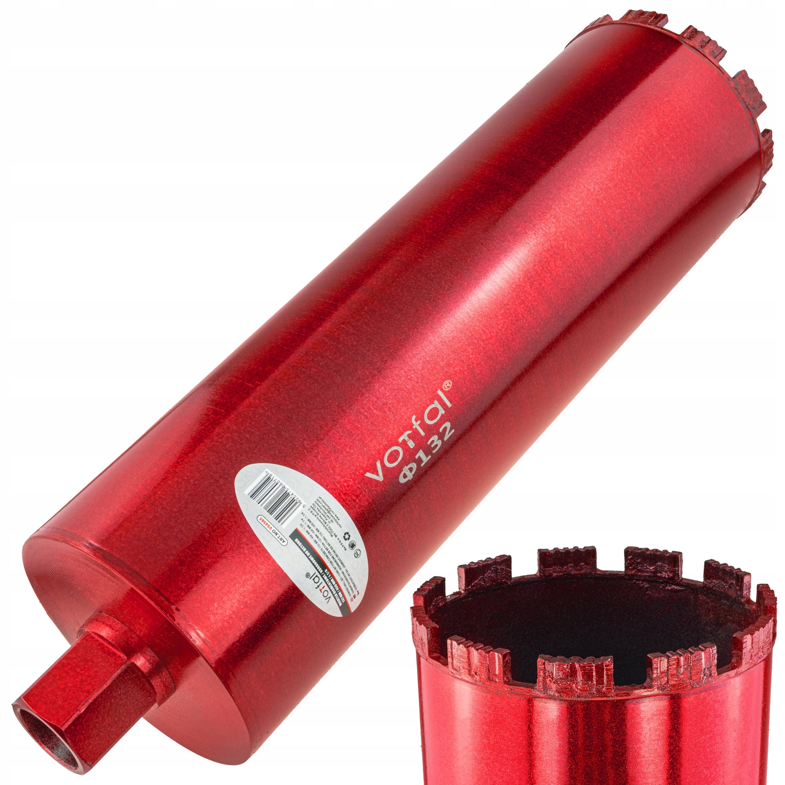 DIAMOND CROWN DRILL BIT FOR CONCRETE 132 x 450mm DRILLING HOLE SAW Brand Vorfal