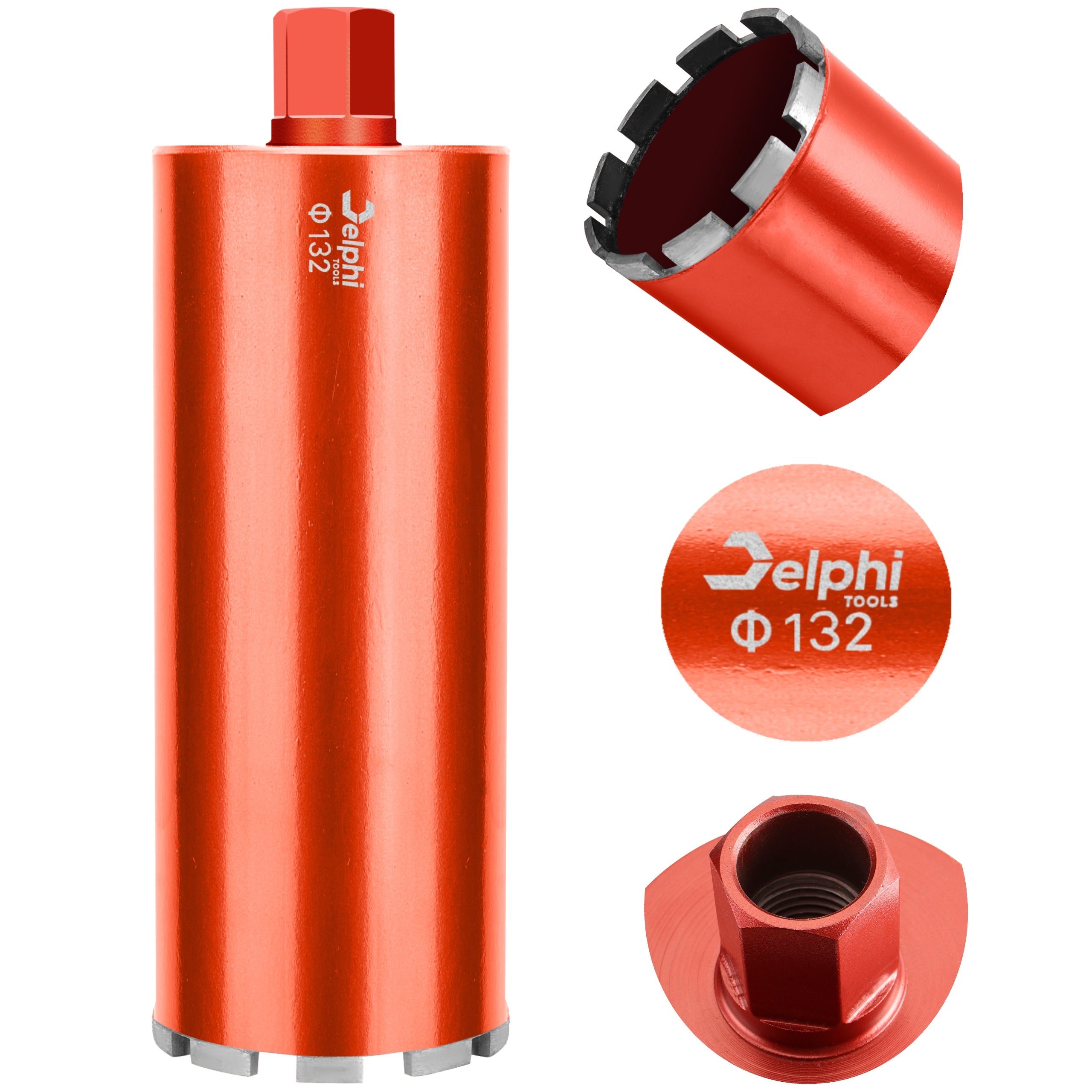 DIAMOND CROWN DRILL BIT FOR CONCRETE 132 x 450mm DRILLING HOLE SAW