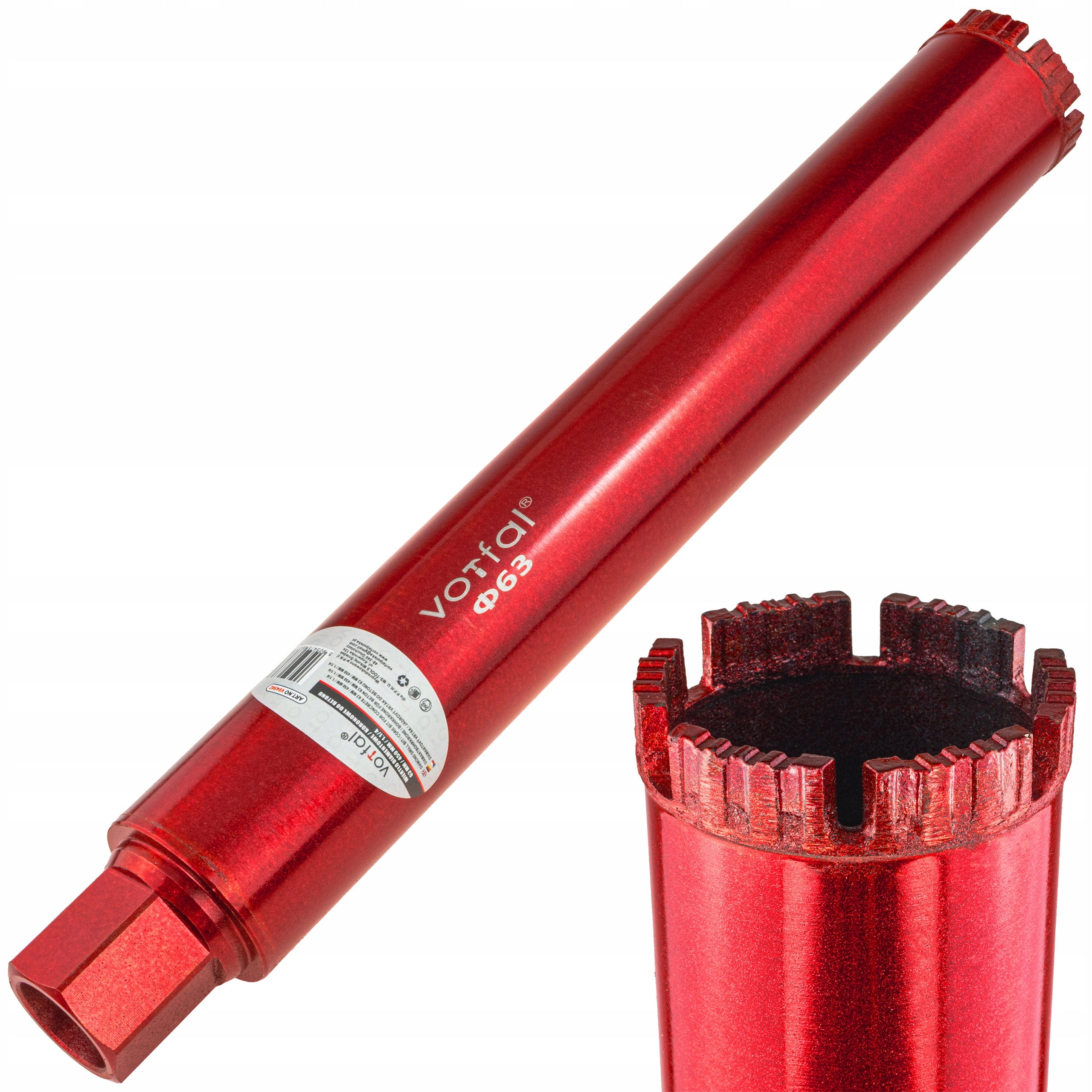 DIAMOND CROWN DRILL BIT FOR CONCRETE 63m x 450mm DRILLING HOLE SAW 1.1/4