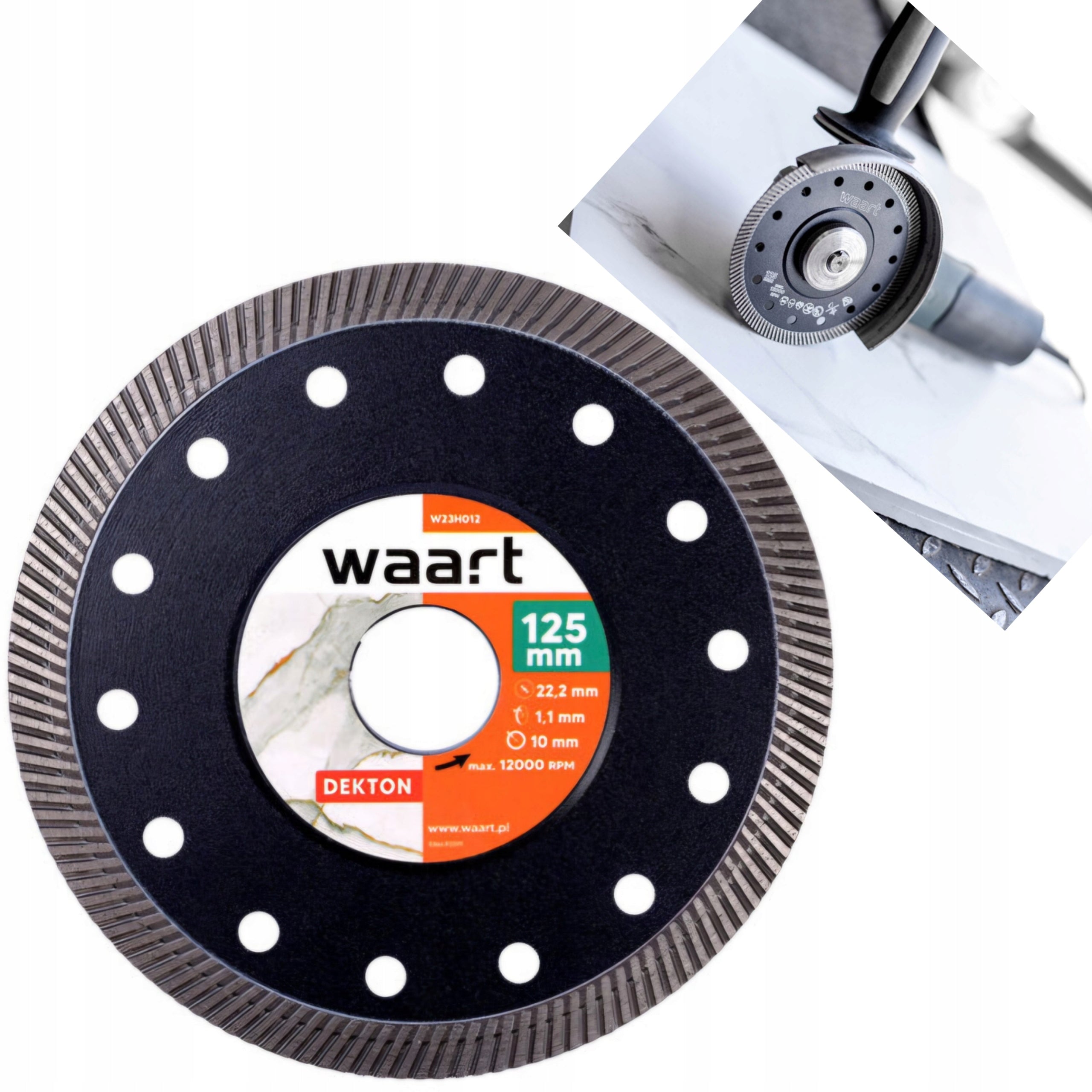 DIAMOND DISC 125 FOR GRANITE, DECTON STONEWARE HARD QUARTZ SINTERS WAART