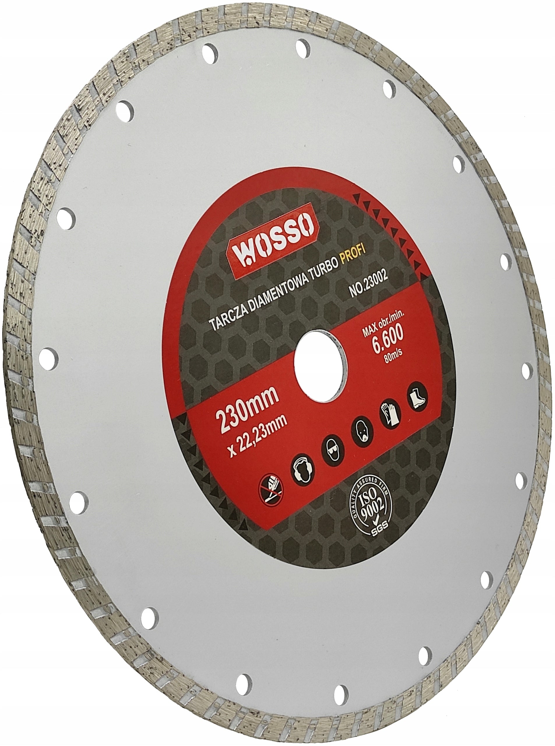 DIAMOND DISC 230MM FOR CONCRETE STONE CUBES BRICK TYPE TURBO PRO WOSSO Manufacturer code 230 mm ciągła segment ciecia ceramiki gresu