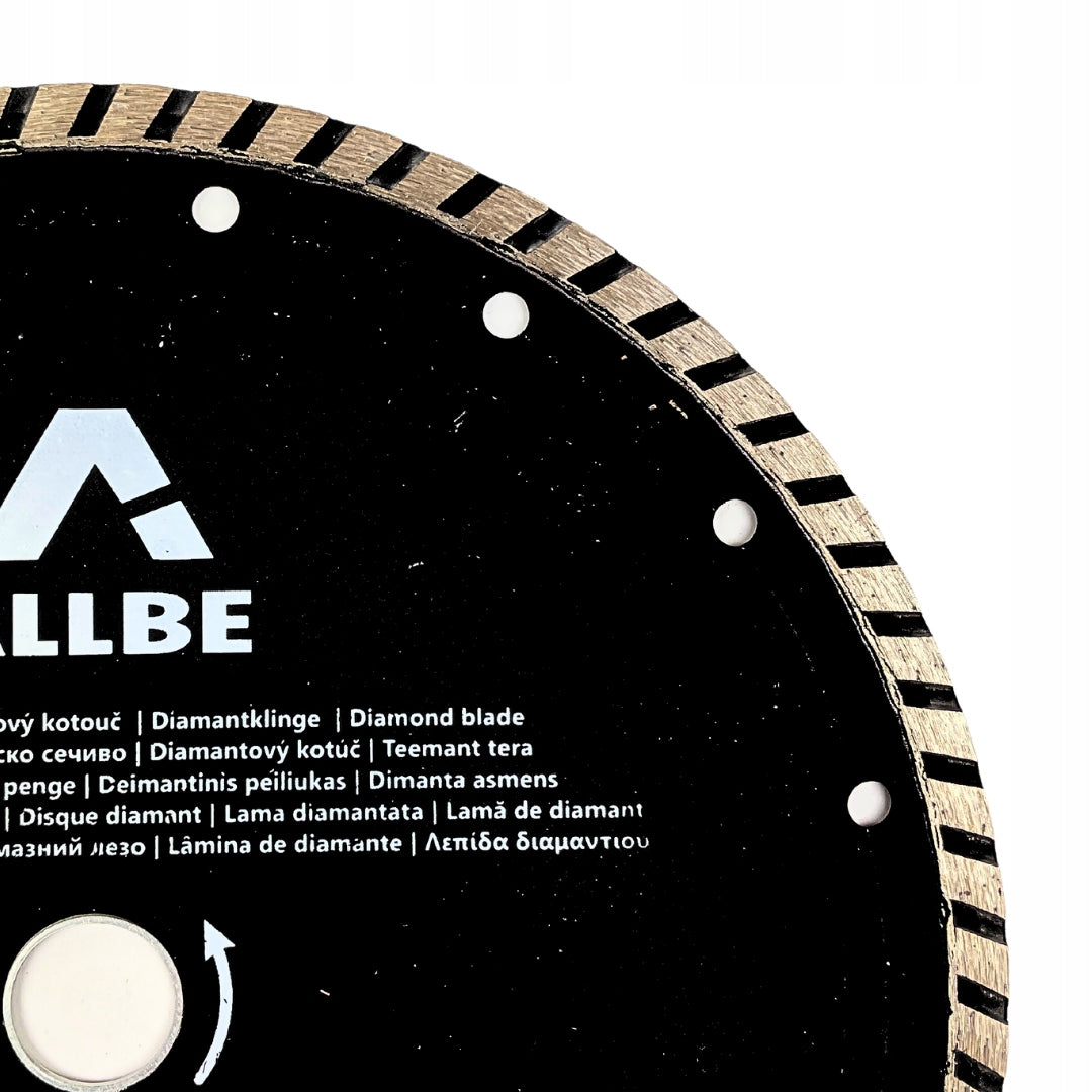 DIAMOND DISC 230mm FOR REINFORCED CONCRETE WALL CUBES TURBO SEGMENT Brand Allbe