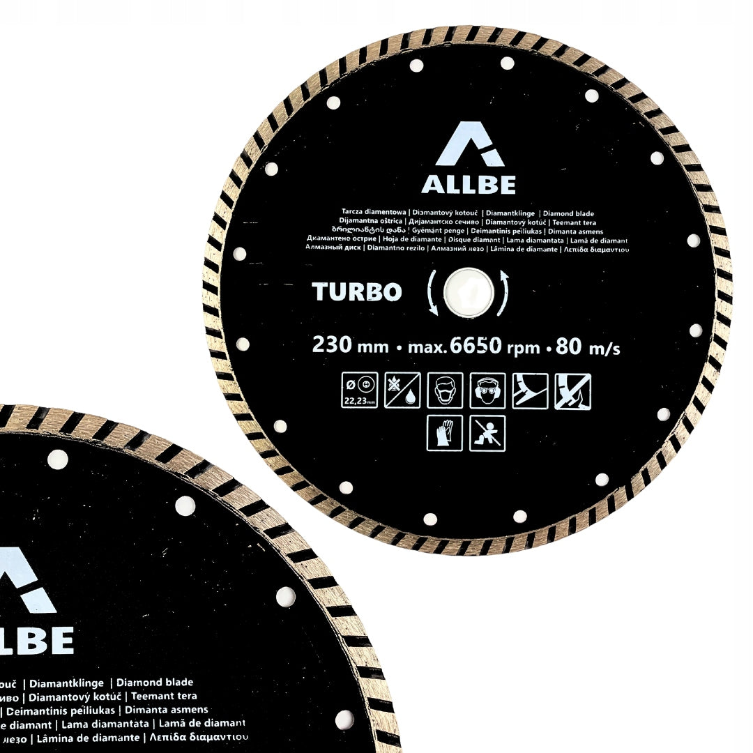 DIAMOND DISC 230mm FOR REINFORCED CONCRETE WALL CUBES TURBO SEGMENT
