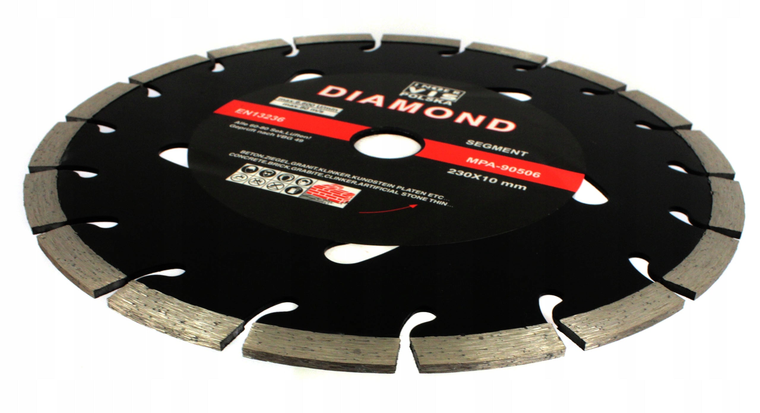 DIAMOND DISC FOR CUTTING CONCRETE CUBES SEGMENT 230x22 mm Manufacturer code 4564831