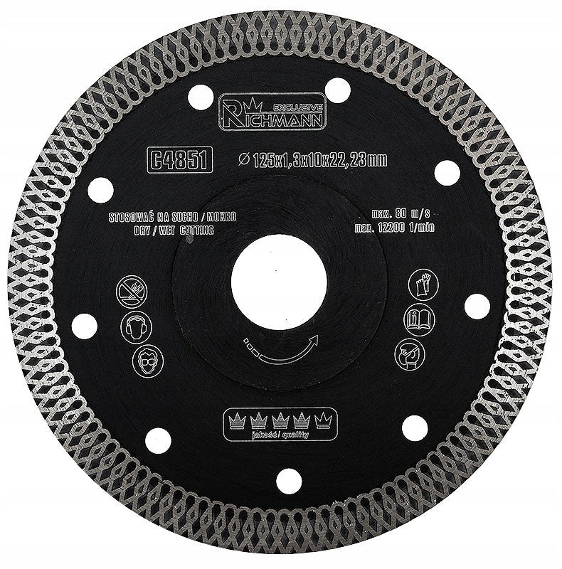 DIAMOND DISC FOR CUTTING SINTER TILE STONEWARE 125x1,3 MM/22.2mm C4851