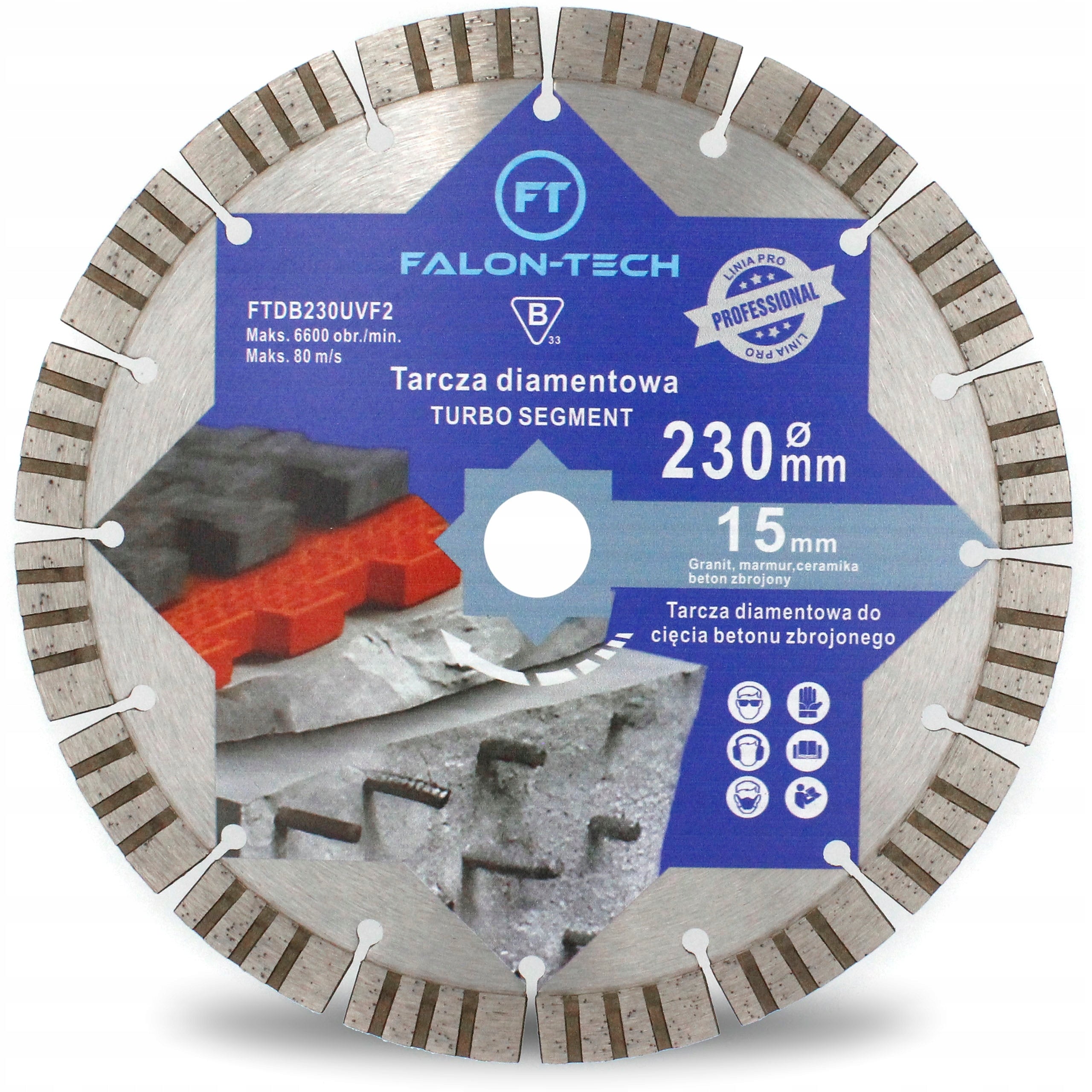 DIAMOND DISC V-TURBO CONCRETE CUBES 230 15 MM