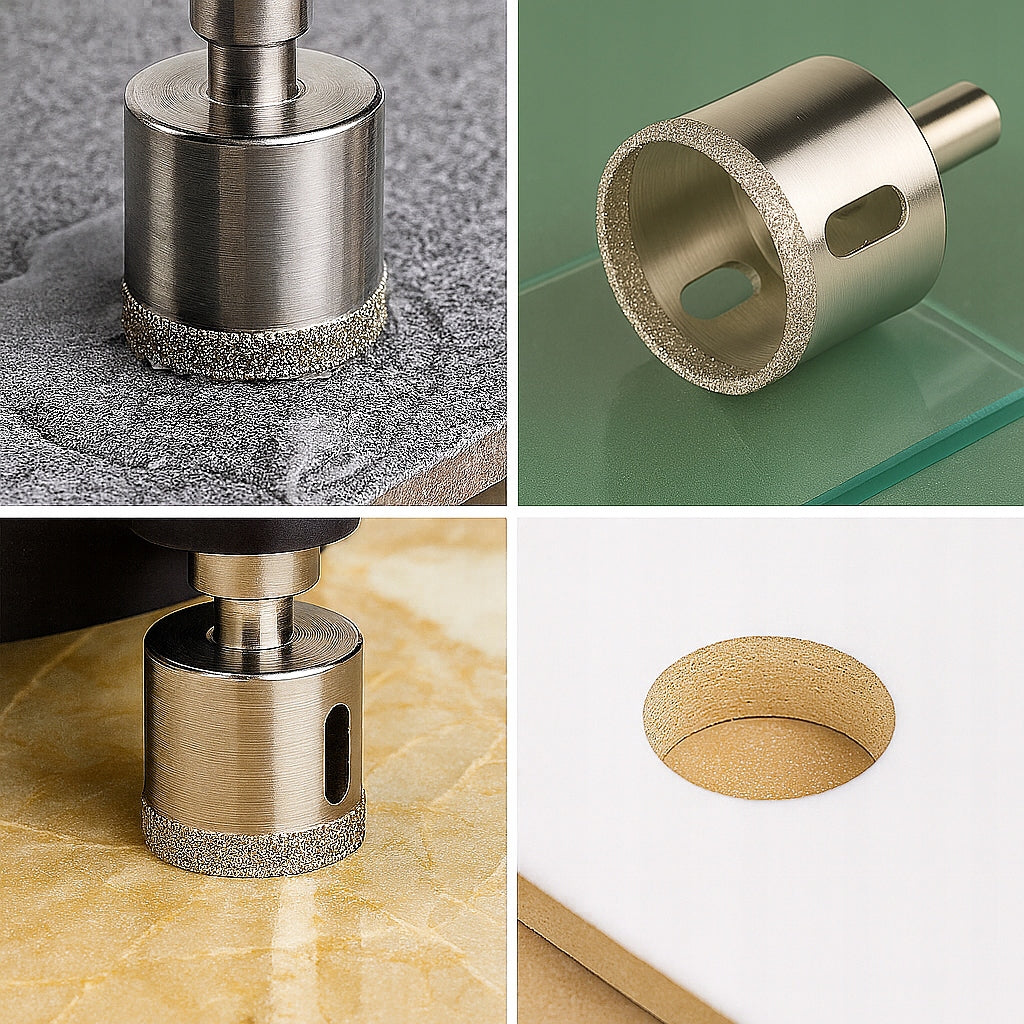 DIAMOND DRILL BIT FOR STONEWARE GLASS DIAMOND HOLE SAW 35 mm Purpose ceramics PVC glass acrylic glass synthetic materials