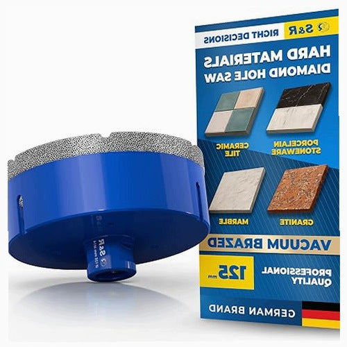 DIAMOND DRILL BIT FOR TILE 125MM M14 FOR PROFESSIONALS steel