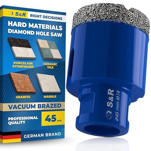 DIAMOND DRILL BIT FOR TILES 45 MM M14 GRINDERS PROFESSIONAL STEEL Brand no brand