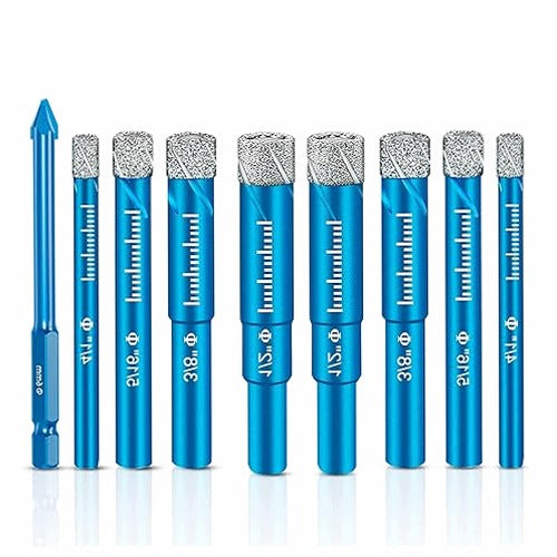 DIAMOND DRILL BITS FOR GRANITE CERAMIC TILE 6 12MM SET OF 9