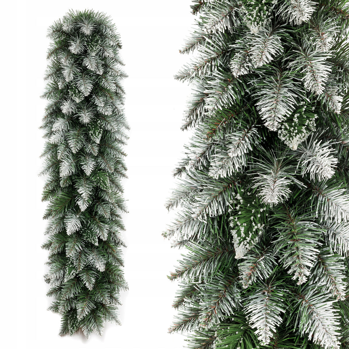 DIAMOND GARLAND Christmas tree artificial green bleached crystals Decoration