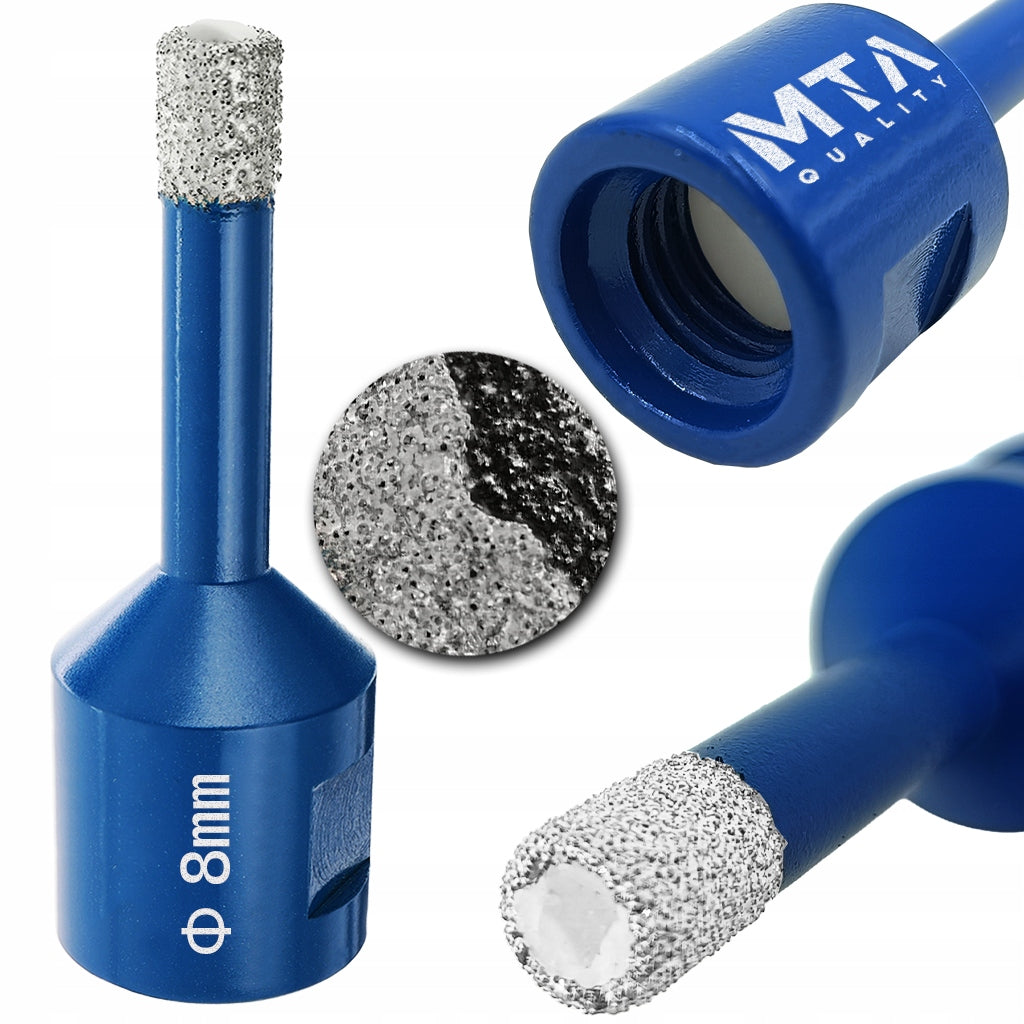 DIAMOND HOLE SAW DIAMOND DRILL MTA 8MM LACE M14 STONEWARE GLAZE