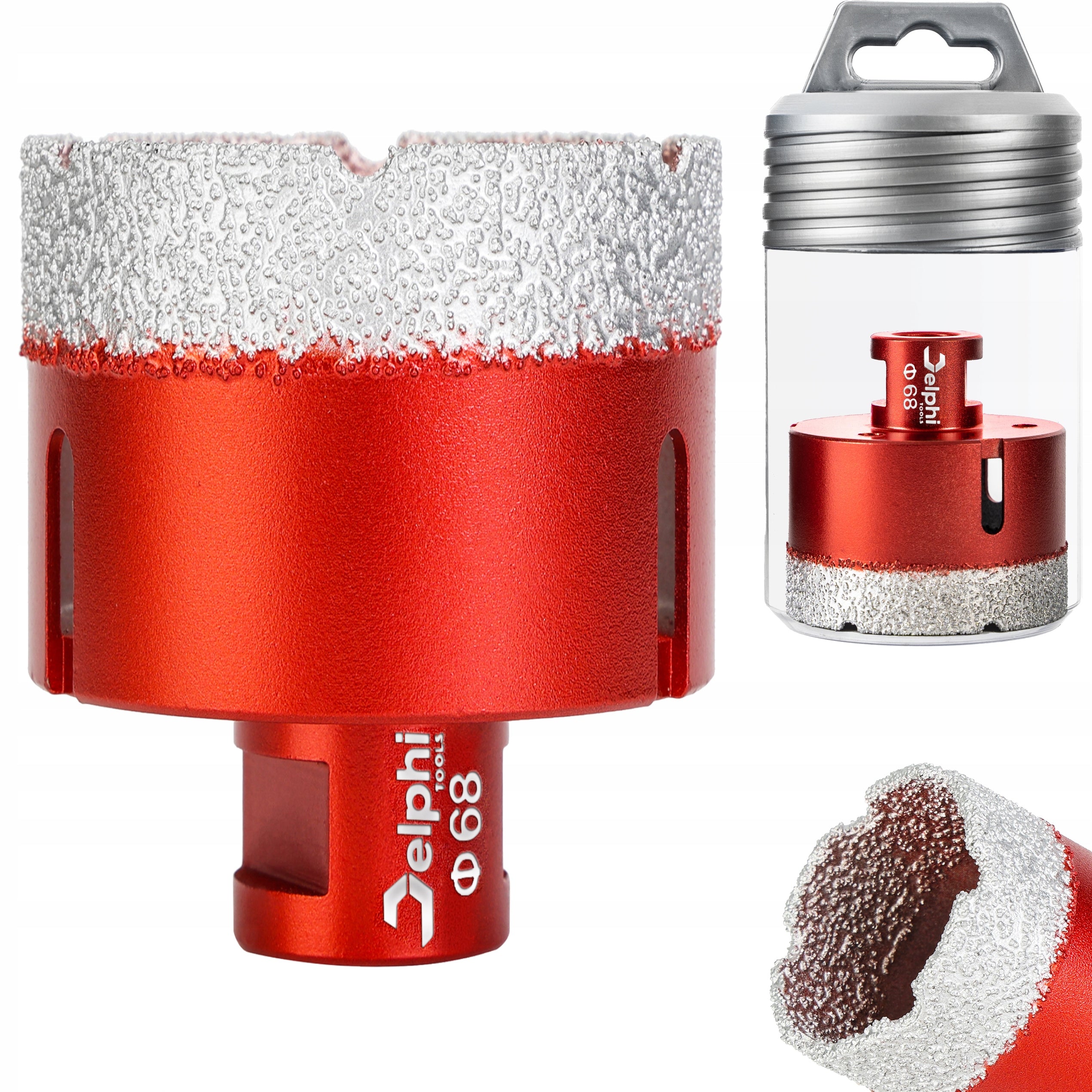 DIAMOND HOLE SAW Delphi LACE FOR GRANITE STONEWARE THREAD M14 fi 68mm Packaging status original