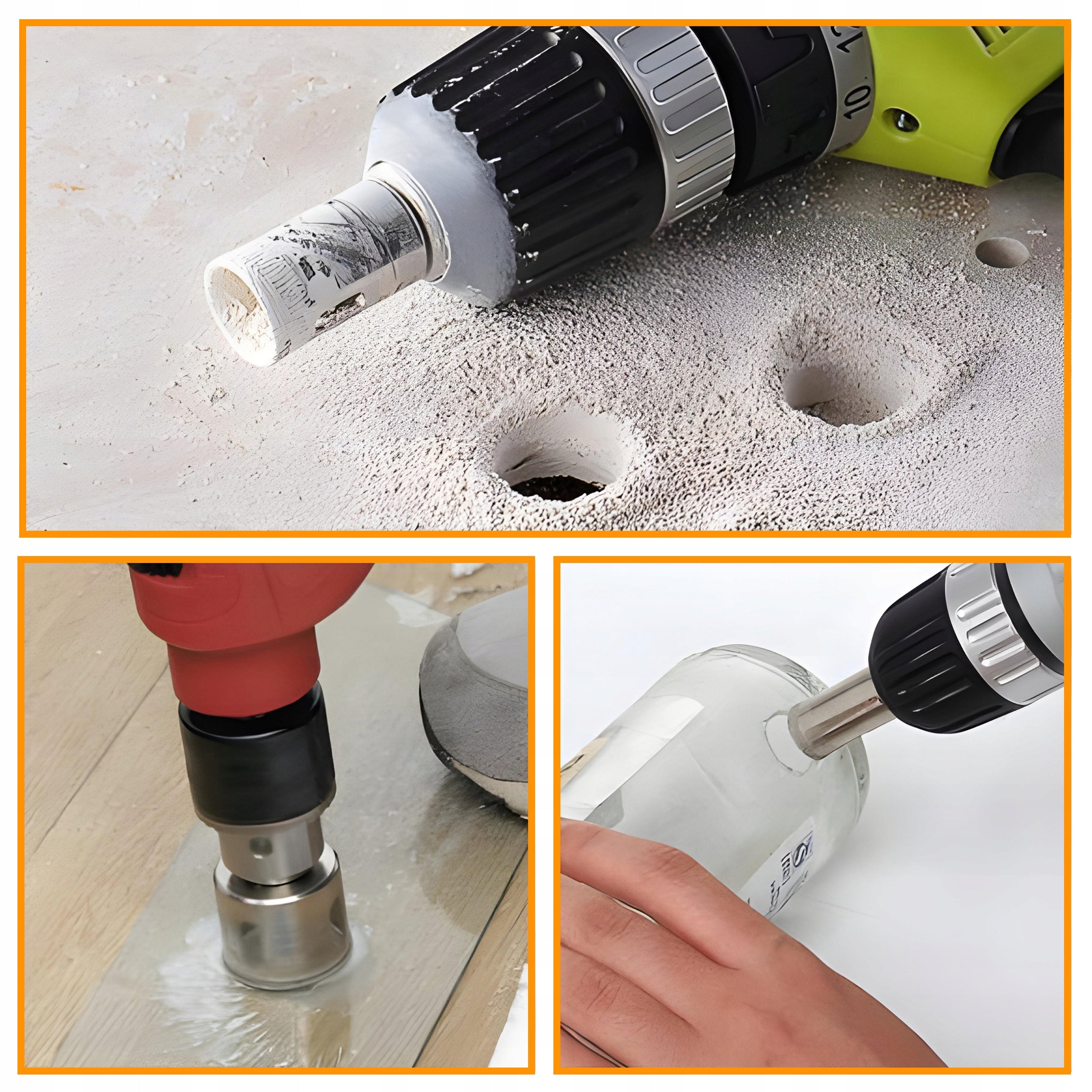 DIAMOND HOLE SAWS FOR STONEWARE TILES GLAZE GLASS LACE 6,8,10,35,68 mm EAN (GTIN) 5907190133301