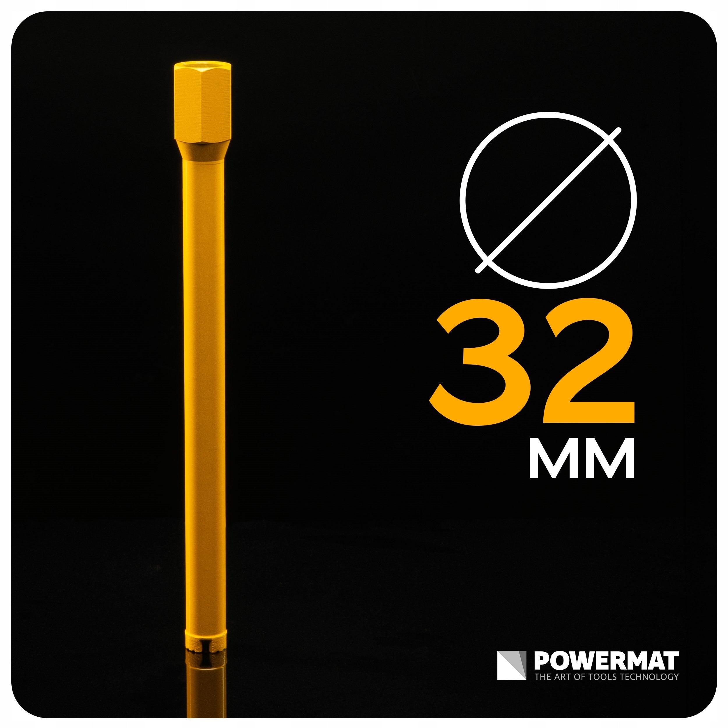 DIAMOND LACE DRILL BIT FOR CONCRETE DRILLING RIG HOLE SAW CORE 32x450MM Product weight with unit packaging 1.1 kg