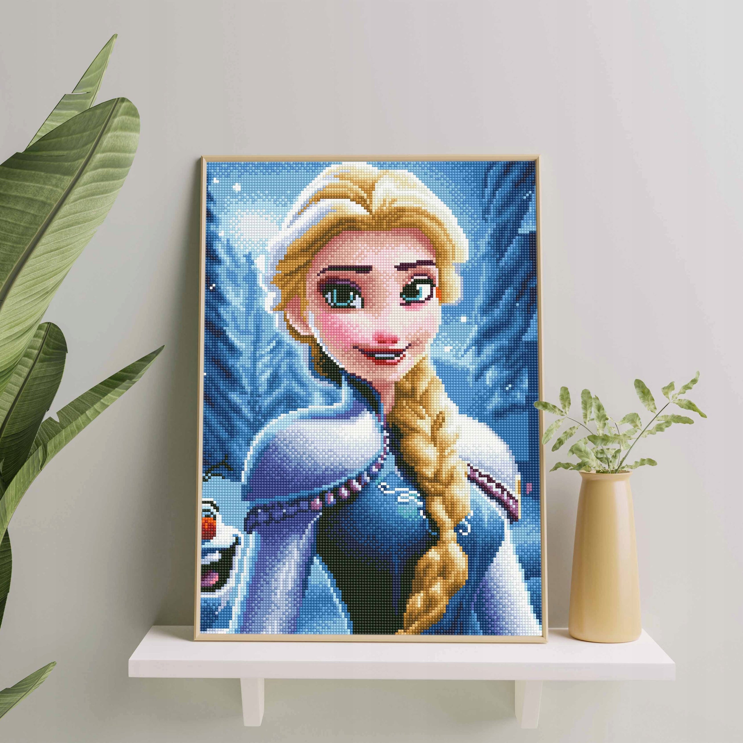 Diamantmosaik 5D-Diamantgemälde Oh Art! Elsa Frozen, 40x50 cm 