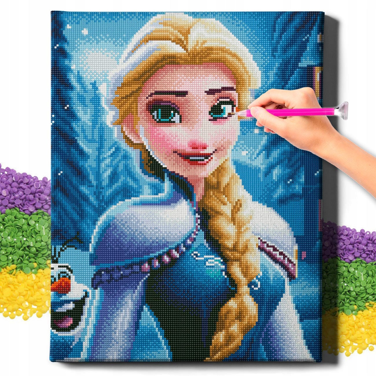 Diamantmosaik 5D-Diamantgemälde Oh Art! Elsa Frozen, 40x50 cm 