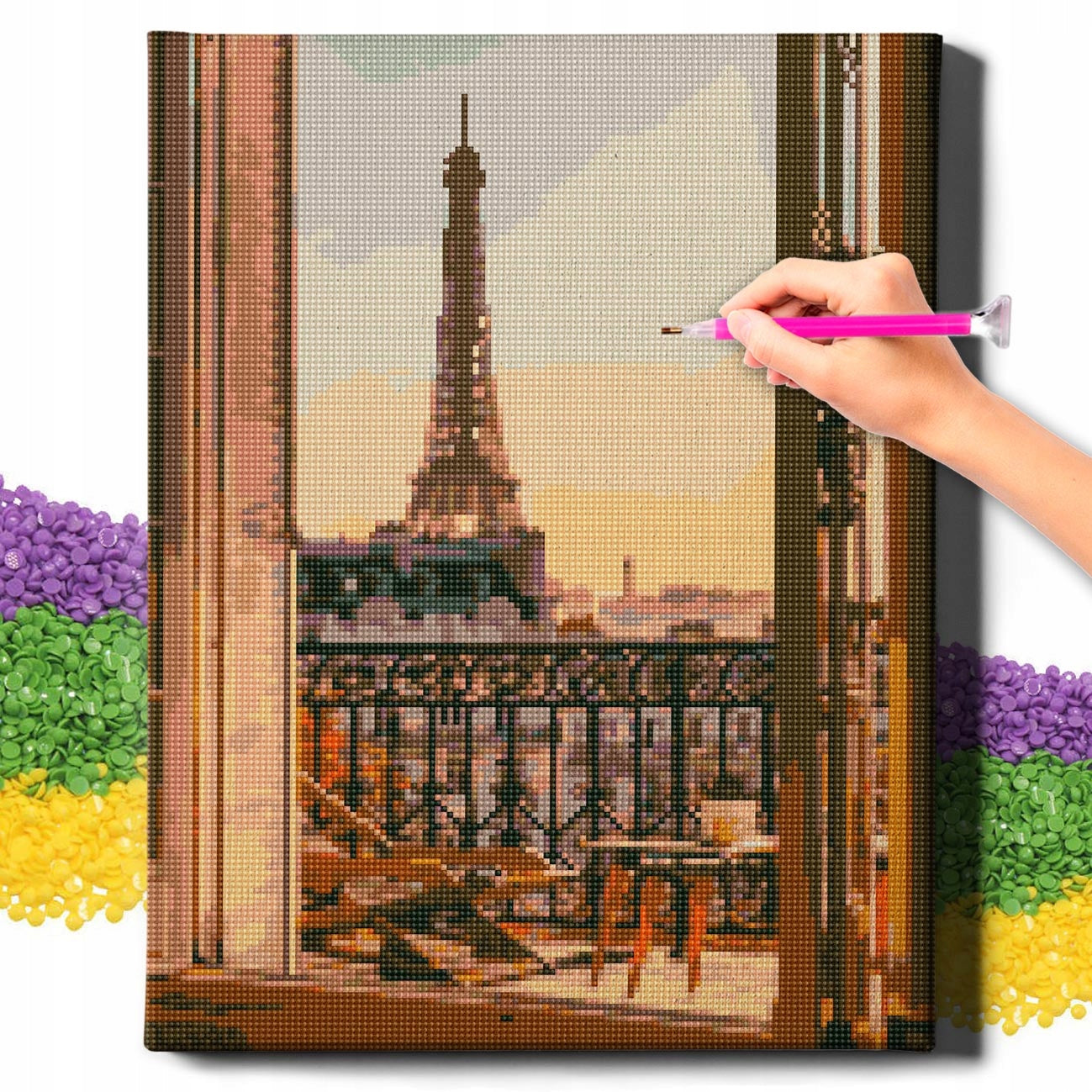 Diamantmosaik 5D-Diamantgemälde Oh Art! Paris, 40x50 cm 
