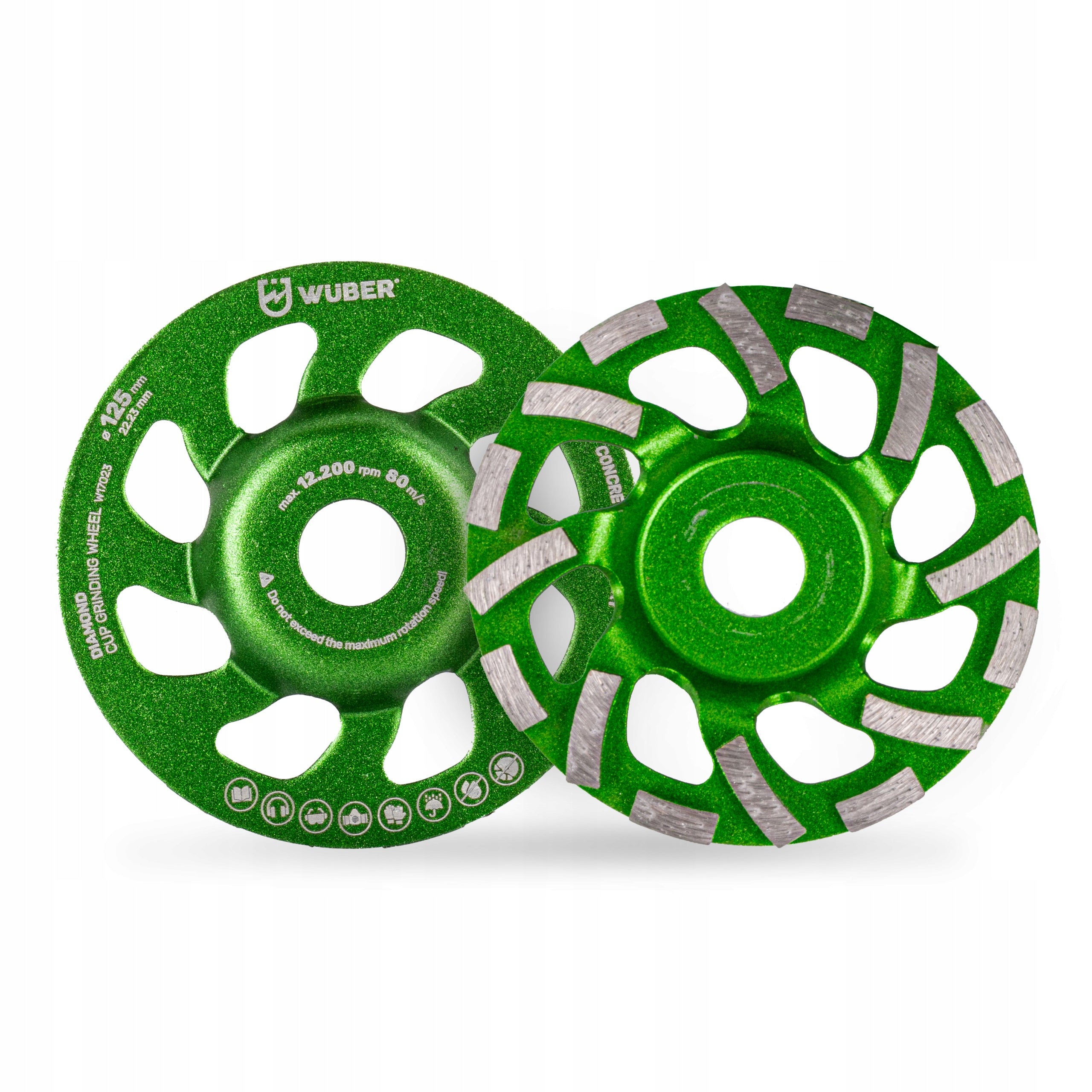 DIAMOND POT DISC FOR CONCRETE GRINDING 125MM SEGMENTED WUBER Packaging status original