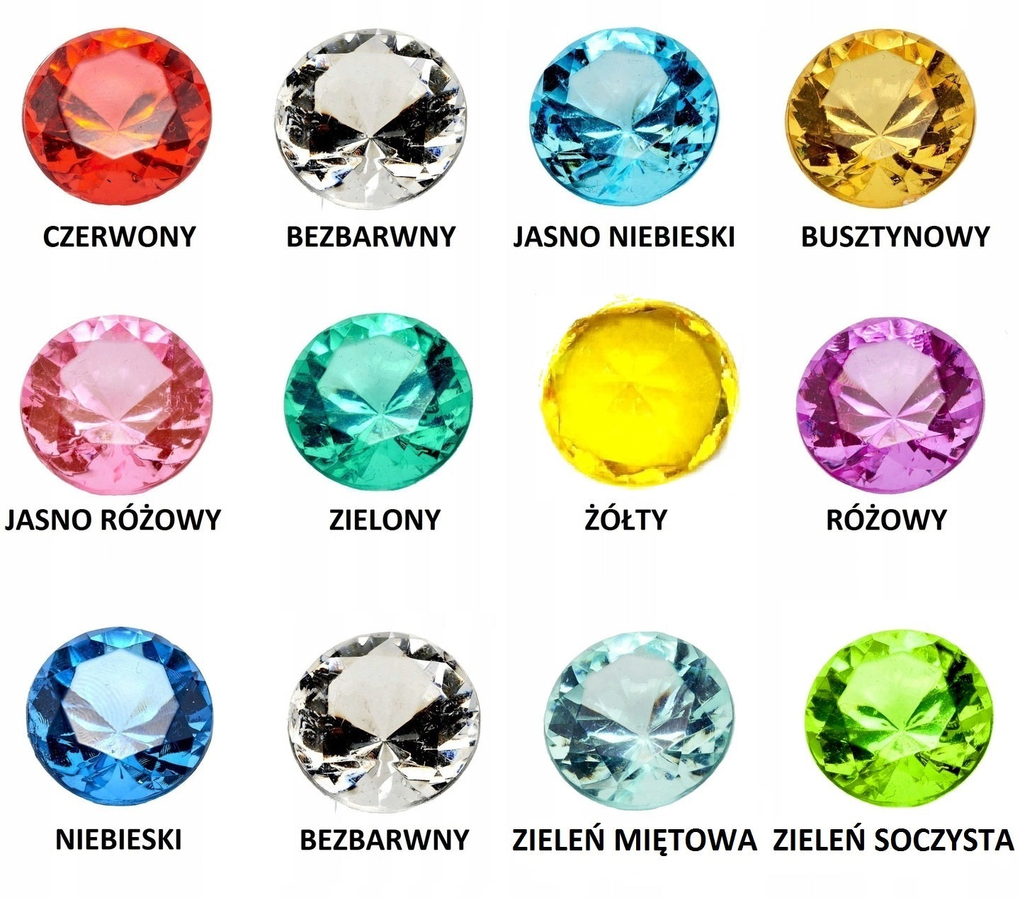 DIAMONDS ACRYLIC CRYSTALS CONES STONES BLUE WAY EACH COLOR IS ^ Manufacturer Blue Way