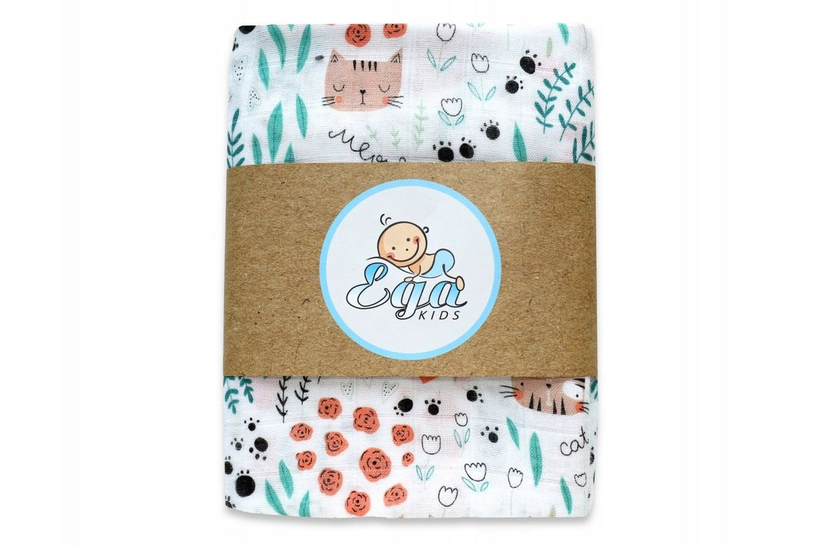 DIAPER BAMBOO SWADDLE BAMBOO 120X120 CATNIP Packaging status original
