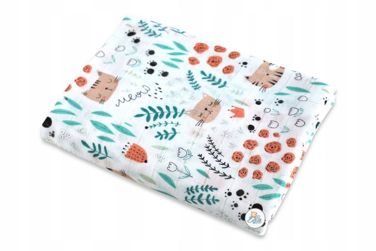 DIAPER BAMBOO SWADDLE BAMBOO 120X120 CATNIP