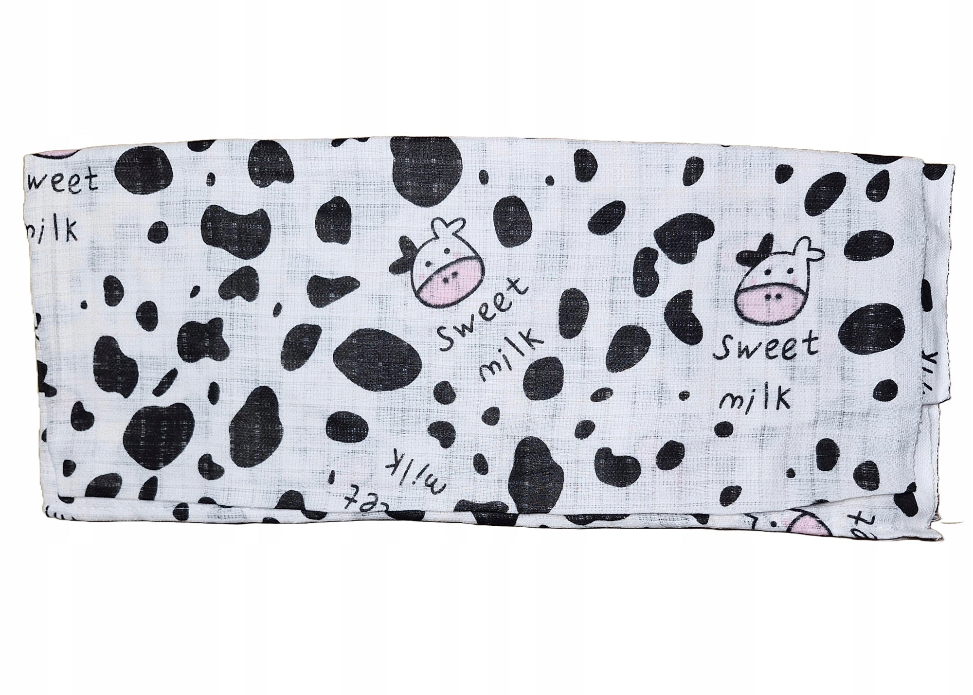 DIAPER COLORFUL 70x80 cotton COW black