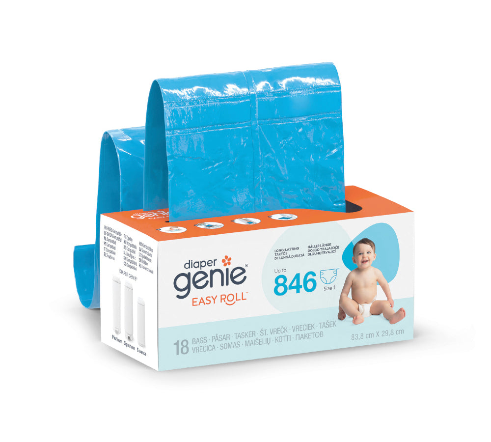 DIAPER GENIE Refill EASY ROLL Foil Pouches for Platinum Diaper Basket Medical device no