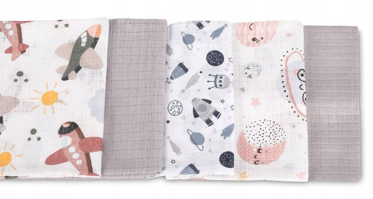 DIAPER TETRA 70X80 5-PACK COSMOS GREY Brand Sensillo
