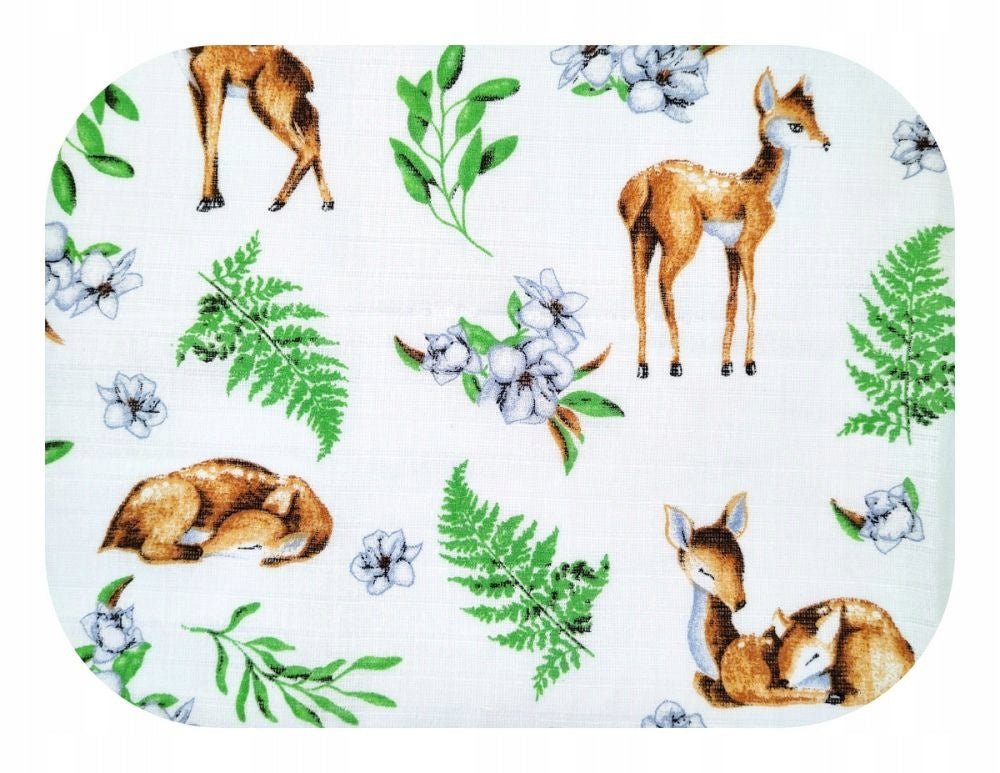 DIAPER TETRA PRINT COTTON 100% DEER WITH TWIG