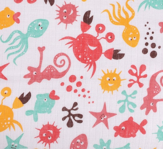 DIAPER tetra diaper with tetra printed COTTON made in Poland