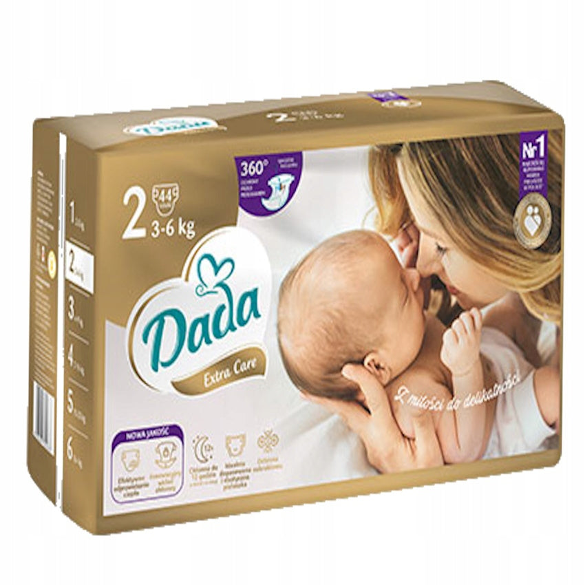 DIAPERS DADA PAMPERS EXTRA CARE 2 MINI 2x44=88 pieces Manufacturer code PIELUSZKI DADA EXTRA CARE 2